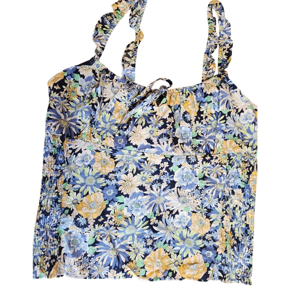 HEARTLOOM RUTA blue floral tank top/NWT/size medium